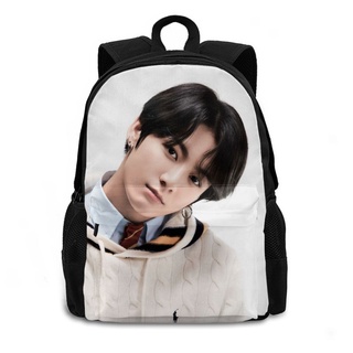 bts jung kook - mochila para escuela, portátil, ligera y multifuncional, para niñas y niños