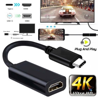 USB-C tipo C a HDMI adaptador USB 3.1 Cable para teléfono Android Tablet negro