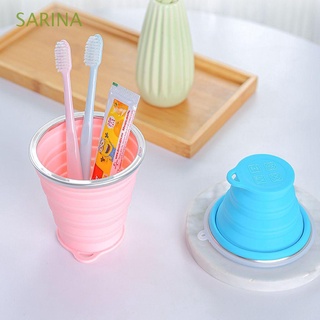 sarina 1 taza plegable creativa para bebida de viaje portátil de silicona para campig, senderismo, correr con cuerda de mano multifunción plegable taza de agua/multicolor (1)