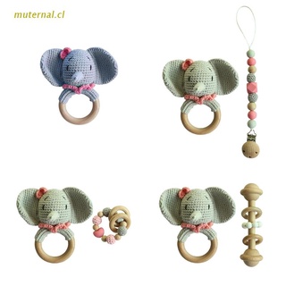 MUT Baby Pacifier Clip Teething Bracelet Crochet Soother Infants Rattle Teether Toy Newborn Dummy Chain Holder