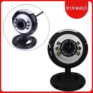 Brchiwji1 micrófono Usb 2.0 Webcam Portátil De rotación De 360 grados con Clip en la Web con micrófono Para video Pc