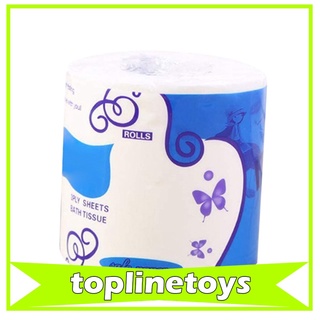 [TopToys] papel higiénico blanco suave, rollos de pañuelos de baño de 3 capas, dispensadores de toallas de mano estándar para el baño/cocina (4)