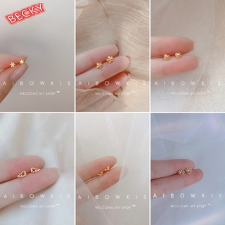Aretes creativos coreanos chapados en oro 18K accesorios de moda simples aretes de joyería Amanda