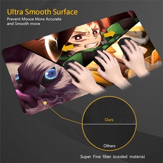 Young people's favorite Kimetsu no Yaiba mousepad large mousepad with light Large Non woven Hand Warm large Desk Pad Keyboard Pad office accessories charging mouse pad (3)