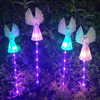 【8/27】1pc Led Solar Angel Light Color-changing Waterproof Light Decorations
