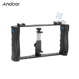 Soporte Para teléfono inteligente silf-2/Andoer/soporte Para fotografía profesional doble Estabilizador De video con teléfono