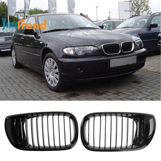 1 par de rejillas negras brillantes para BMW E46 2002-2005-