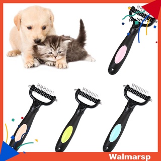 [wmp] peine de aseo de doble cara para mascotas, perro, gato, cepillo, rastrillo, piel, recorte de pelo