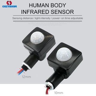 cozyroom Mini Sensor Infrarrojo De Cuerpo Humano Ultrafino Interruptor LED Luz De Inundación PIR Movimiento Ajustable