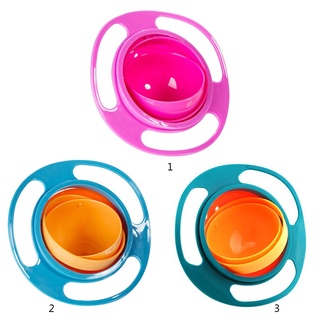 Baby Children Gyro Bowl 360 giratorio resistente a los derrames niños plato de alimentación tazón