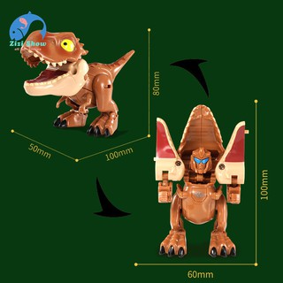 LEYU Jurassic World Mini Joint Dinosaurio Figura De Acción Juguetes De Deformación Robot Minifigura Para Niños (8)