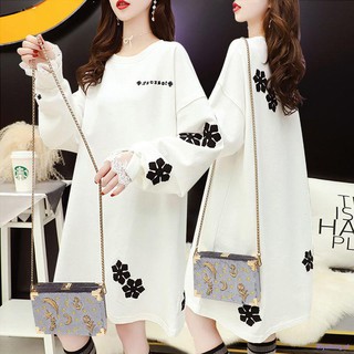✺▧◄Very fairy sweater skirt female tide ins2021 spring and autumn new Korean style loose mid-length thin jacket jacket