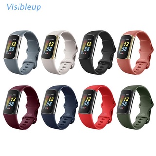 Visibleup For Fitbit-Charge 5 Watch Adjustable Sports Silica Band Strap Wristband Bracelet