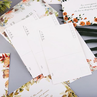 p.cl 30 hojas de flores pinturas retro vintage postal de navidad tarjeta de regalo de deseo tarjetas (3)