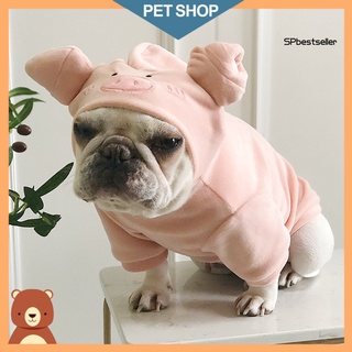 Spb disfraz de mascota de cerdo Cosplay transpirable suave gato perro invierno ropa caliente para Halloween