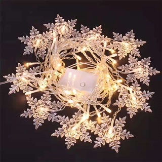 Copo de nieve icicle cortina cadena de luces para decoración de navidad boda (7)