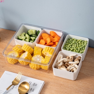 Multi-Compartment Snack bandeja de servir aperitivos caja de almacenamiento de frutas secas contenedor para nueces dulces frutas secas (8)