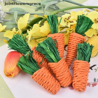jgcl 3 piezas en forma de zanahoria conejo hámster masticar mordida juguetes conejillo de indias juguetes de limpieza de dientes grace
