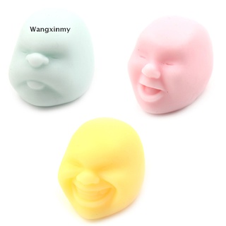 [Wangxinmy] Funny Human Face Emotion Vent Ball Anti Stress Toy Slow Rebound Pressure Toys Hot Sell
