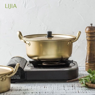 Lijia Fast con tapa herramientas de cocina aluminio dorado fideos olla Ramen olla