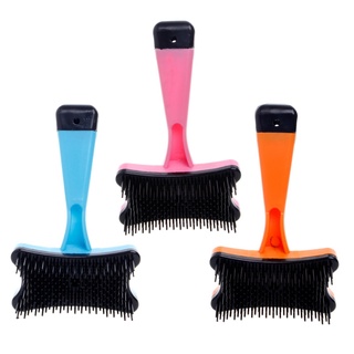 ST Pet Dog Cat Grooming Self Cleaning Slicker Brush Comb Hair Fur Shedding Tool New