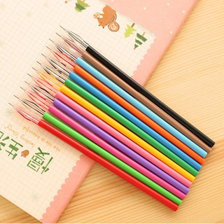 12 unids/set novedad lindo colorido bolígrafo de tinta de Gel recargas papelería suministros escolares