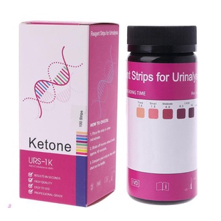 🔥 JJ 100 Strips/Set Ketone Test Strips Urine Tester Reagent Strip Anti-VC Test-Atkins Diet Weight Loss Analyze Analysis Urinary URS-1K Home Ketosis Tests