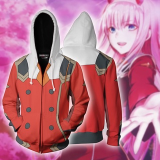 DARLING in the FRANXX Zipper Hoodie Anime Coat 3D Print Jacket