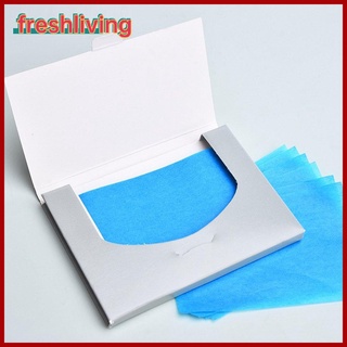 [freshliving] 100 piezas de papel absorbente de aceite azul para maquillaje de tejido