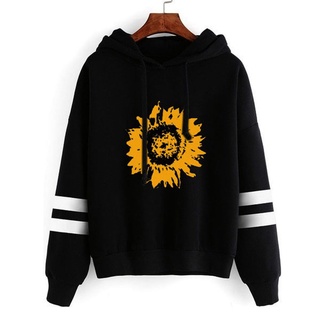 ♀♀ sirolaews.cl Flash Sale Long SleeveWomens Sunflower Print Long Sleeve Sweatshirt Hooded Pullover Tops Blouse