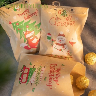 mayoría 24sets muñeco de nieve pegatinas de navidad bolsa de caramelo bolsa de galletas bolsa de navidad kraft bolsas de papel fiesta favor galletas bolsas rojo zorro bolsa de embalaje bolsas de regalo