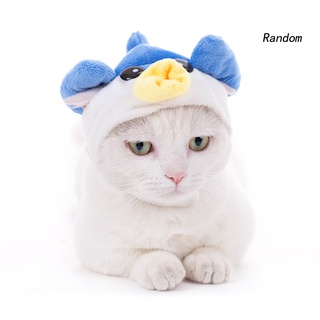 [RX] Sombrero De Gato Con Forma De Animal De Dibujos Animados Suave Y Lindo Para Perros/Traje Cruzado/Gorro Para Mascotas (2)
