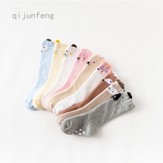 []qijunfeng wang314 recién nacido bebé niños niñas calcetines largos animal impreso rodilla calcetines altos antideslizante lindo de dibujos animados calentadores de piernas bebé bebé largo