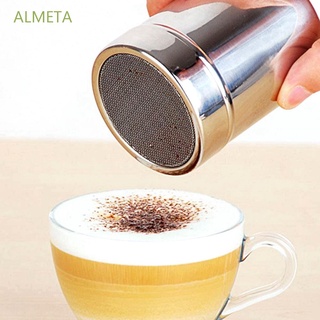ALMETA Chocolate Seasoning Can Coffee Containers Spice Jar Cooking Stainless Steel Kitchen with Lid Suger Cinnamon Sifter Tool