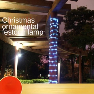 Outdoor solar garden LED string light PVC tube light copper wire light rainbow tube light string Christmas decorative lights