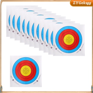 12x Archery Target Paper Bright Color Practicing Shooting Target Sheets