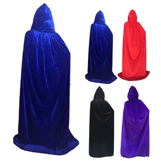 lm-encapuchado más grueso unisex capa abrigo extra largo encaje hasta halloween capa disfraz medieval