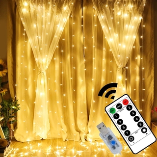 Luces LED De Cortina/USB Ventana Cascada Luz De Hadas Para Casa Habitación Fiesta De Navidad Al Aire Libre Decoración Del Año Nuevo