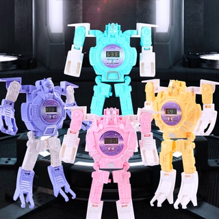 Reloj Para Niños Transformers Robot Creativo Reloj Luminoso Regalo De Cumpleaños
