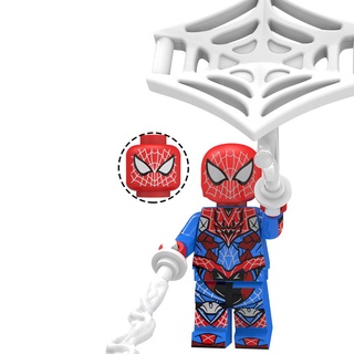angelic 8 unids/set montar modelo para niños regalo ladrillos juguetes spiderman bloques superhéroe modelo muñecas diy mini bloques creatividad spiderman bloques de construcción (7)