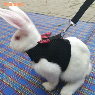 Bigorange~ arnés suave de malla para mascotas con correa para hámster conejo conejo pequeño animal cinturón (1)