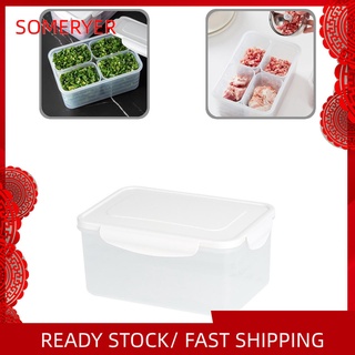 [come] caja de almacenamiento transparente multicompartments caja de almacenamiento de granos a prueba de humedad para cocina