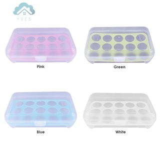 15 rejillas de plástico cajas de huevos caja de almacenamiento de alimentos titular de huevo cocina hogar