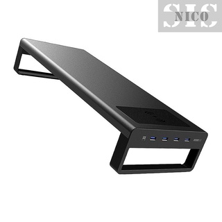 Vaydeer multifuncional LCD Monitor de escritorio soporte USB + inalámbrico de carga rápida almohadilla de aumento HUB soporte de pantalla negro
