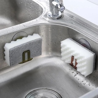 Home Suction Cup Wall Hanging Sponge Drain Holder / Bathroom Kitchen Sink Soap Storage Rack