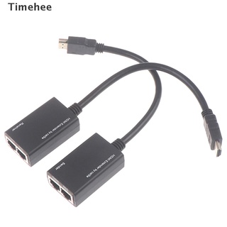 [Timehee] HDMI Over RJ45 CAT5e CAT6 LAN Ethernet Balun Extender Repeater Up to 100ft 1080P .
