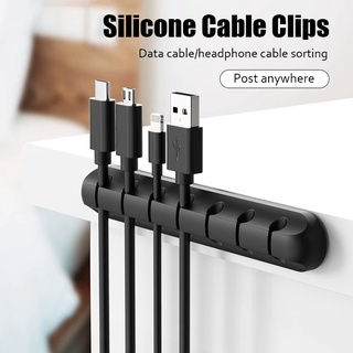 Cable Organizer Clips / Cable Management Cord Holder Self Adhesive Silicone Wire Holders for Organizing USB Charging Cable (2)