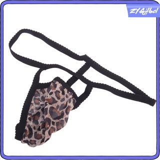 Men\\\'s Leopard Pouch G-string T-Back Thong Posing JockStrap Underwear Brief