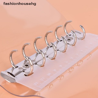 [Fashionhousehg] 1Pc Transparent File Folder A5/A6/A7 Plastic Clip Notebook Loose Ring Binder HOT SELL