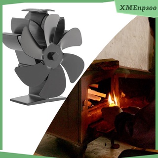 6 cuchillas alimentadas por calor chimenea ventilador estufa ventilador ardiente calefacción circulación de aire